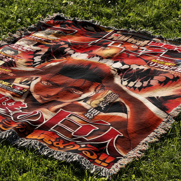 Anime Handmade Woven Tapestry Blanket, 100% cotton, Anime Throw, Premium  Quality | eBay