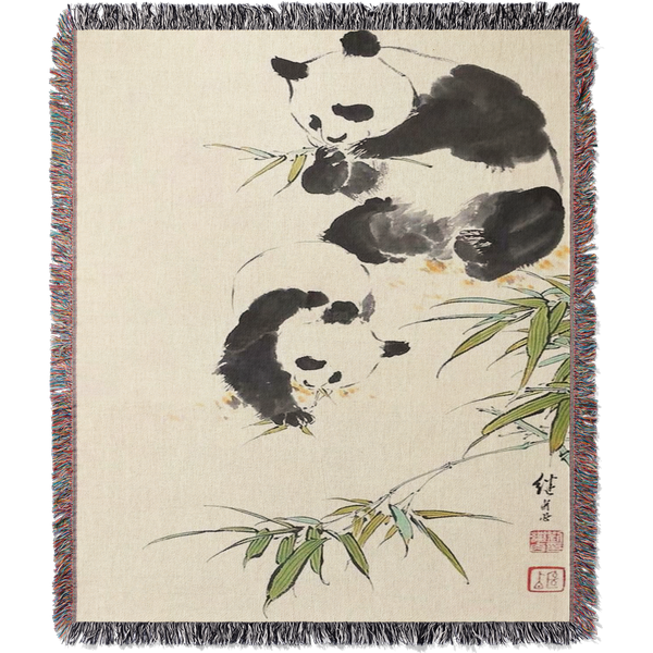 Pandas Woven Blanket Tapestry
