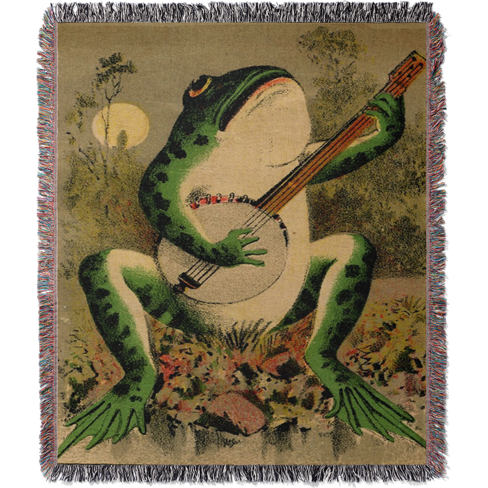 Banjo Frog Woven Blanket Tapestry – ANI WRLD