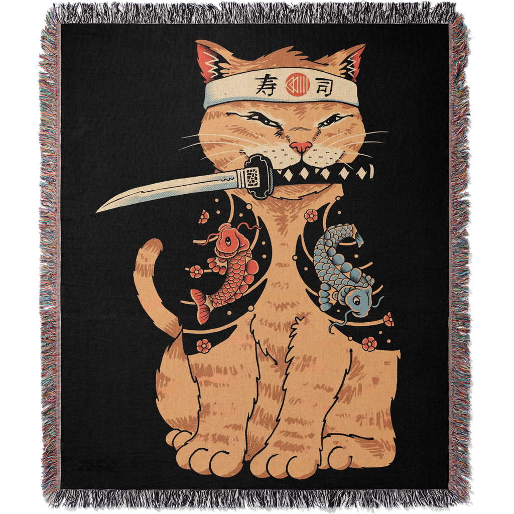 Cat Assassin Woven Blanket Tapestry – ANI WRLD