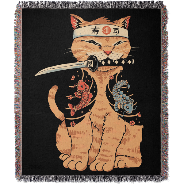 Cat Assassin Woven Blanket Tapestry – ANI WRLD Cat Assassin Woven Blanket Tapestry – ANI WRLD