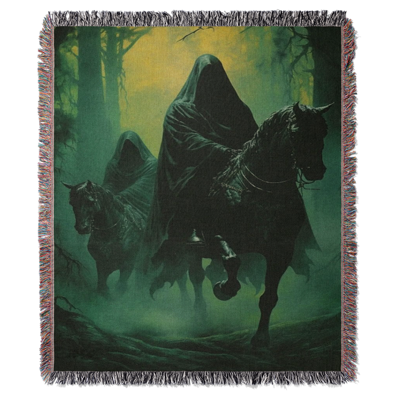 Ghost Horemen Woven Blanket Tapestry