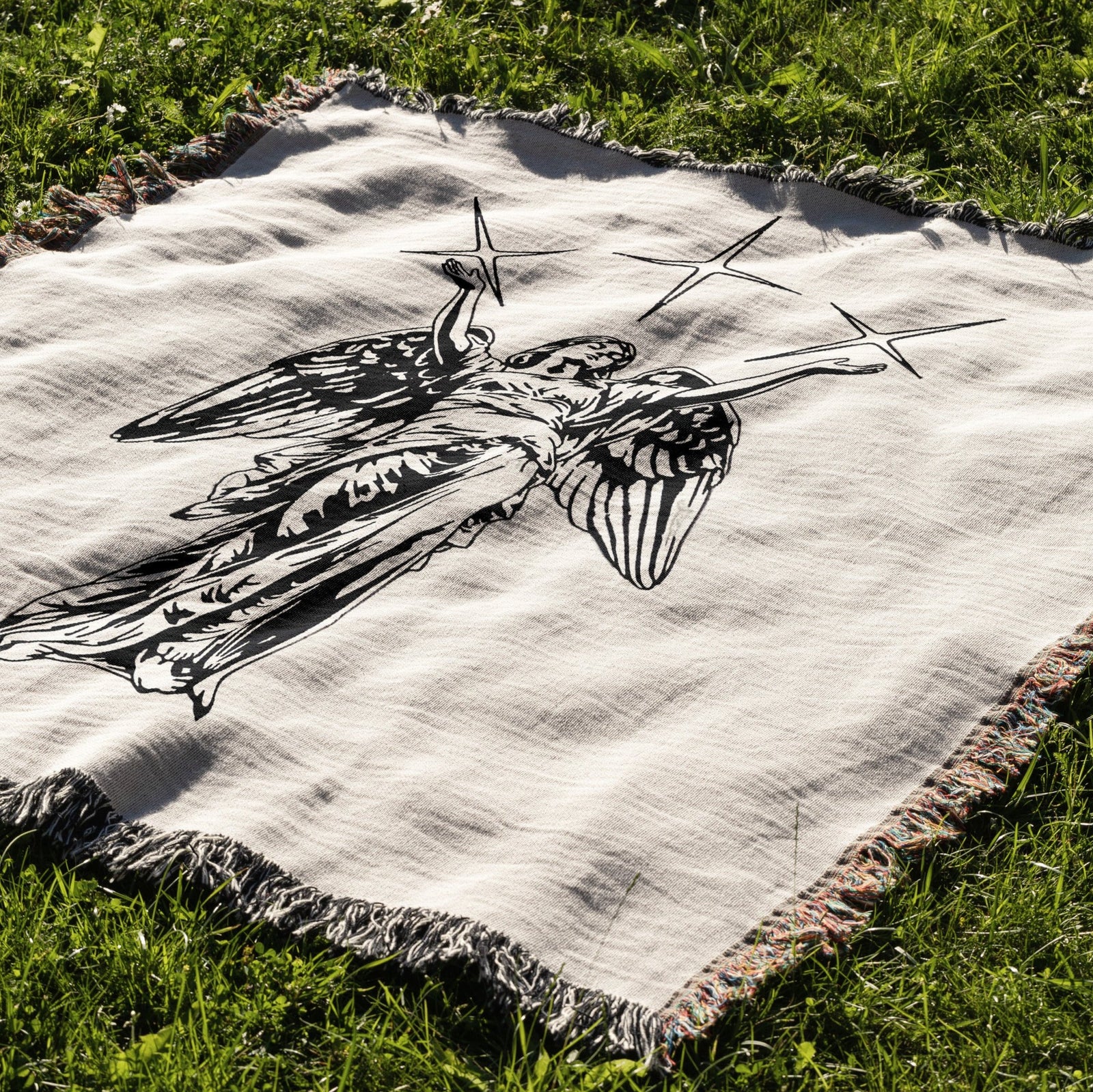 Angel's Stars Woven Blanket Tapestry – ANI WRLD