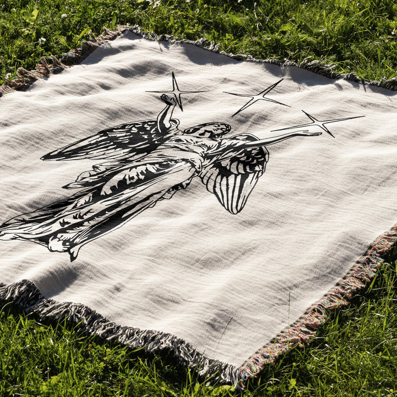 Angel's Stars Woven Blanket Tapestry