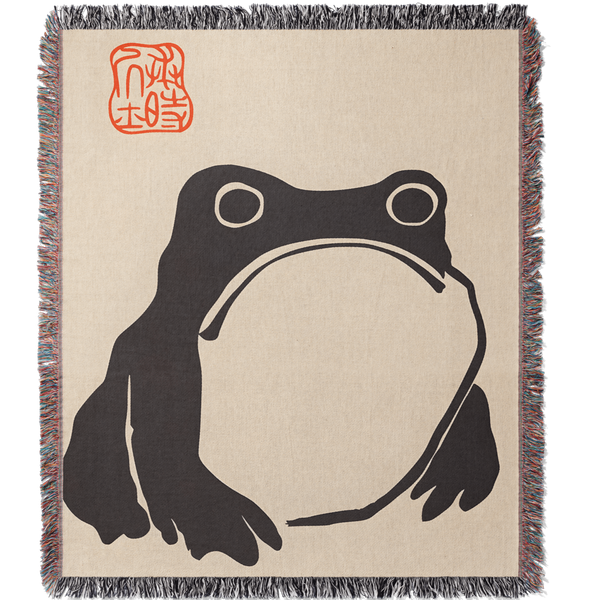 Frog by Matsumoto Hoji Woven Blanket Tapestry