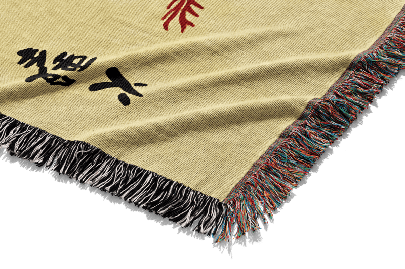 Fire Scroll Woven Blanket Tapestry