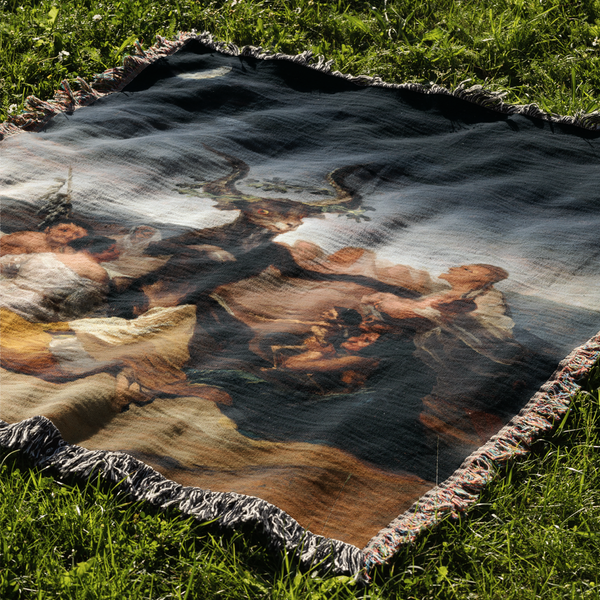 Witches' Sabbath by Francisco Goya Woven Blanket Tapestry