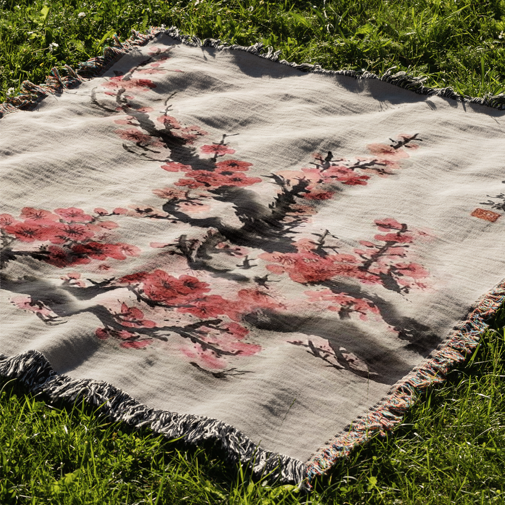 Sakura Woven Blanket Tapestry – ANI WRLD