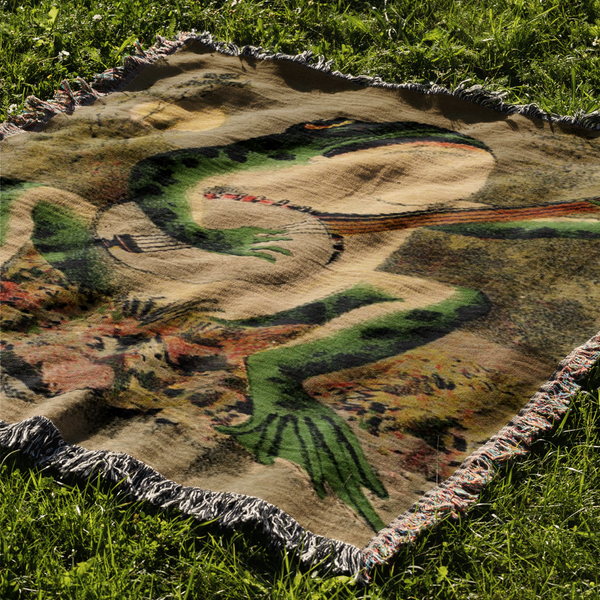 Banjo Frog Woven Blanket Tapestry