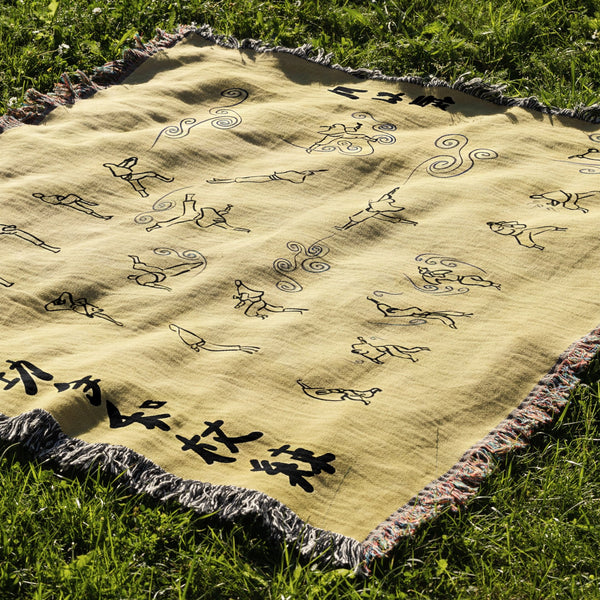 Air Scroll Woven Blanket Tapestry