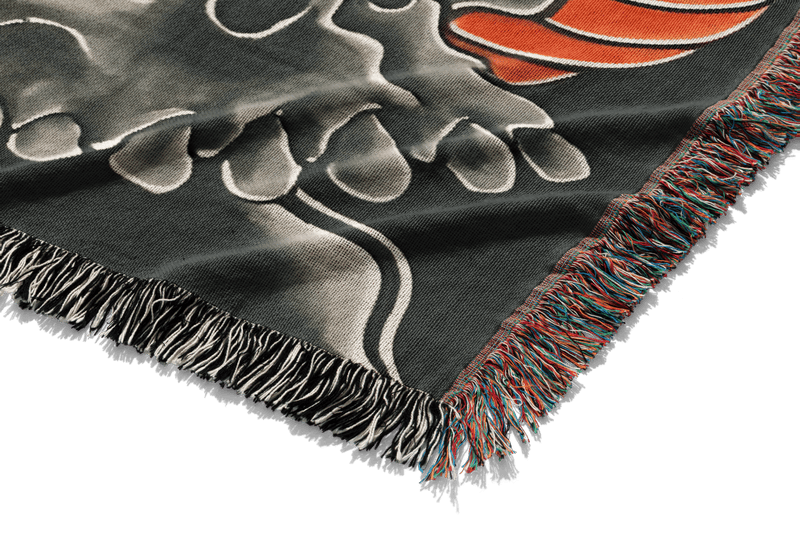 Snake and Skull Woven Blanket Tapestry