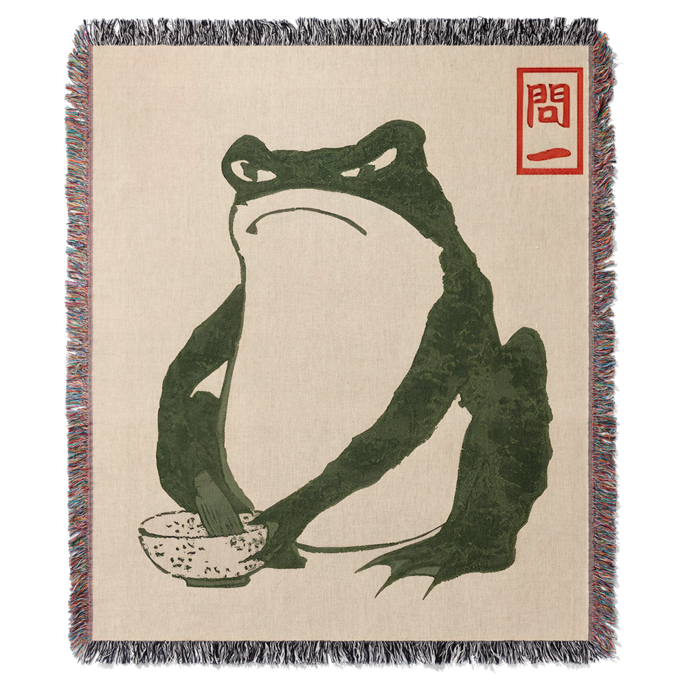 絵画 flk040090 Frog 2 by Matsumoto Hoji Woven Blanket Tapestry – ANI WRLD