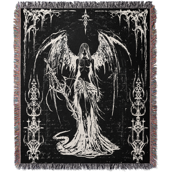 Gothic Wings Woven Blanket Tapestry