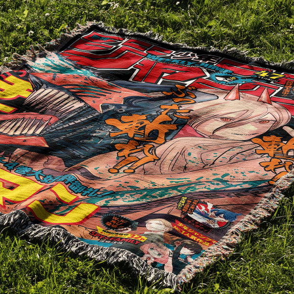 Anime Handmade Woven Tapestry Blanket, 100% cotton, Anime Throw,Anime Gifts  | eBay