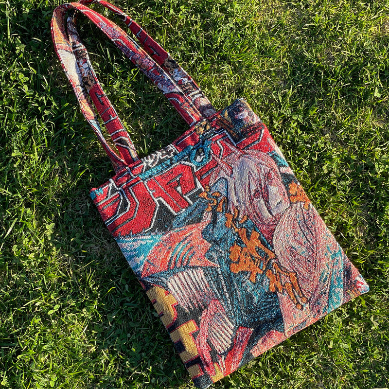 Chainsaw Woven Tapestry Tote Bag